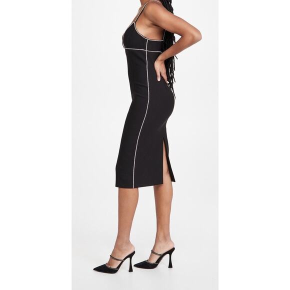 NWT $595 Cinq a Sept 4 Beth Dress Black Crystal Embellished Party Cocktail - Picture 8 of 8